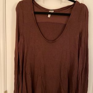 Free People Waffle Knit